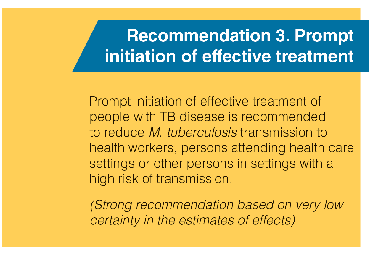 Prompt initiation of effective treatment