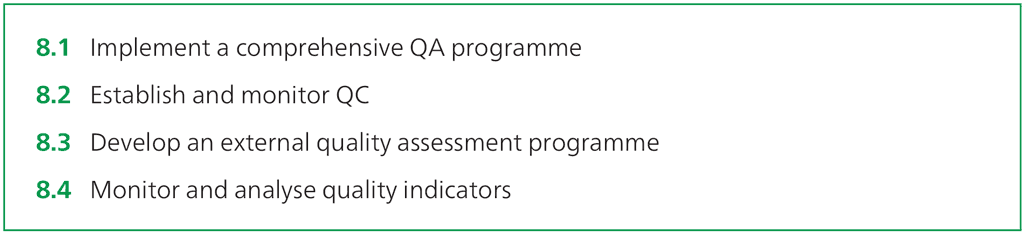 4.2.8 Area 8 – QA, QC and quality assessment