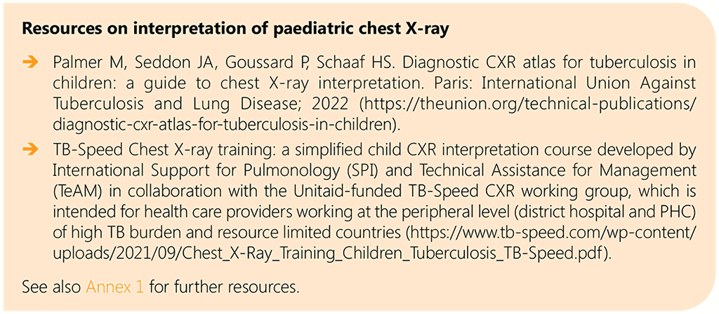 Resources on interpretation of paediatric chest X-ray