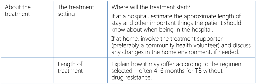 Table 3. Information about TB treatment