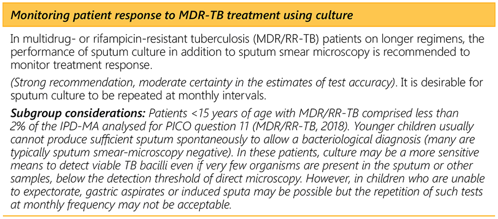 WHO recommendations on TB treatment relevant to children and adolescents