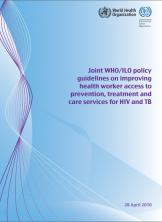 Front cover of the ILO-TB guidelines on 28 April 2010