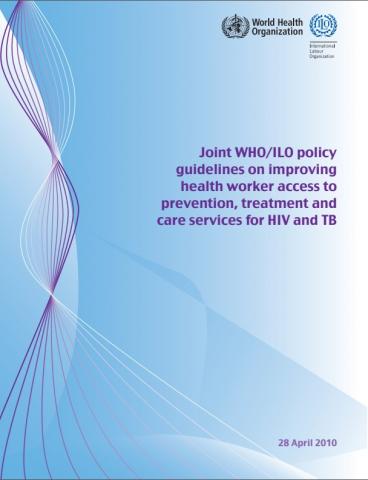 Front cover of the ILO-TB guidelines on 28 April 2010